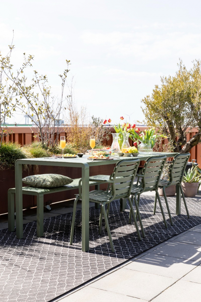 Table de jardin 'Vondel' 214x97cm - Vert