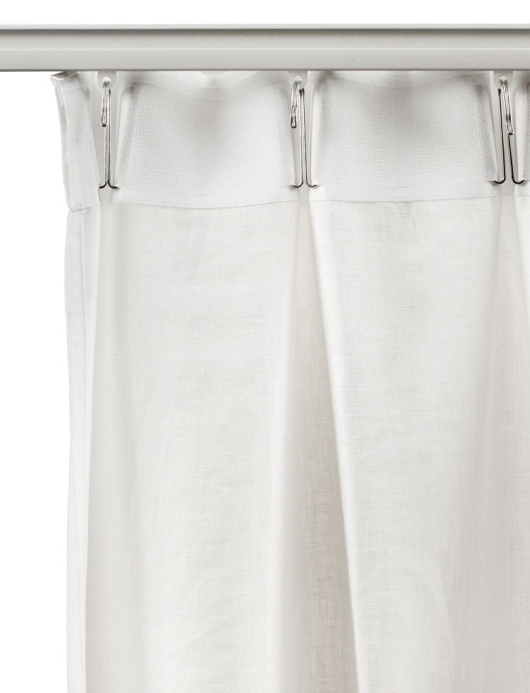 Rideau à bande fronce 'Dalsland' 145x290 - Gris