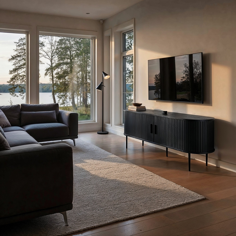 Meuble TV 'Holmvik' - Noir