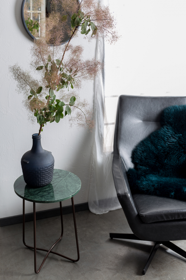 Table d'appoint 'Emerald' - Noir/Vert