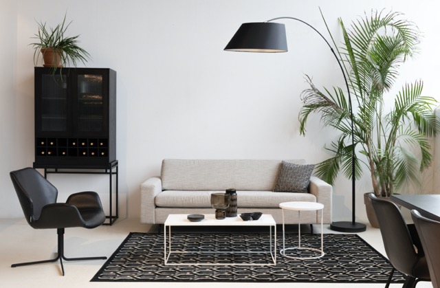 Table basse 'Glazed' 43x93 - Blanc