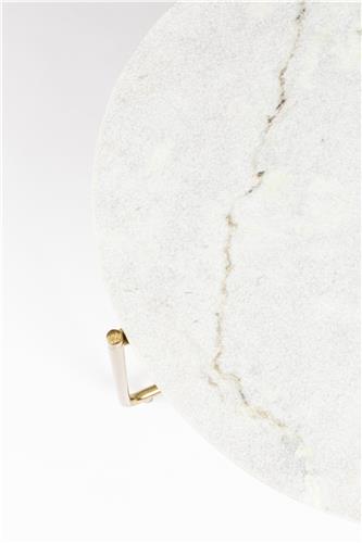 Table basse 'Timpa' Ronde 70cm - Marbre/Or