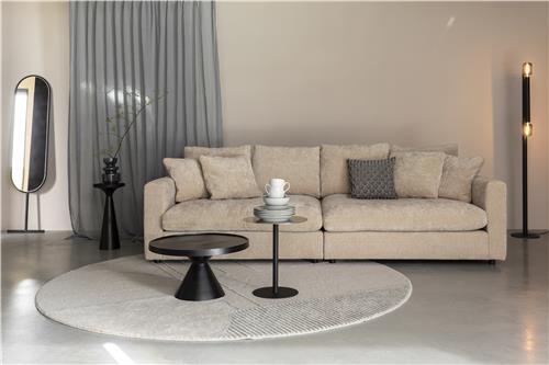 Table basse/Table d'appoint 'Floss' Ronde 60cm - Noir