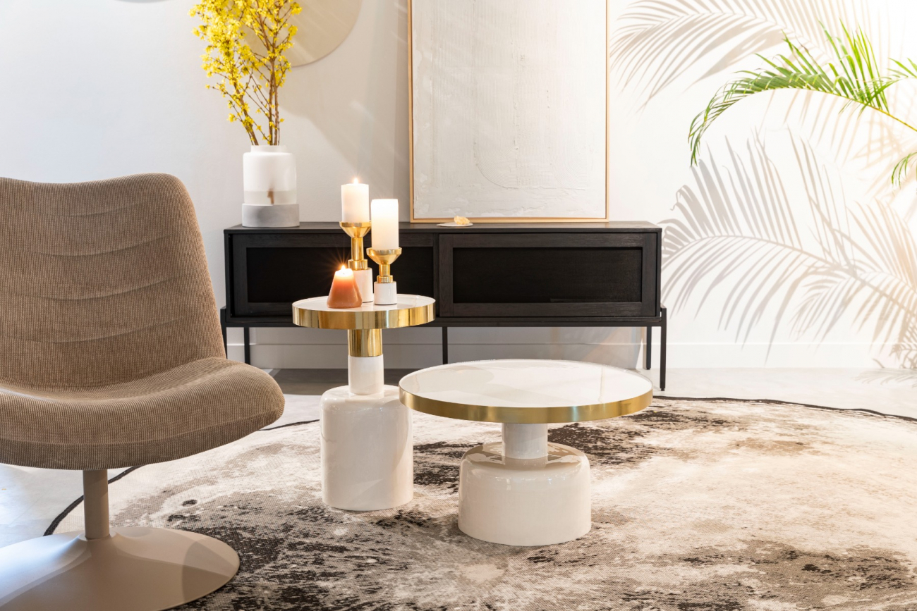 Table d'appoint 'Glam' - Blanc