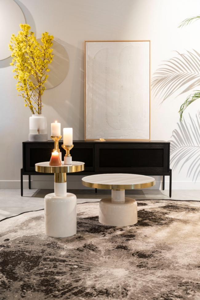 Table d'appoint 'Glam' - Blanc