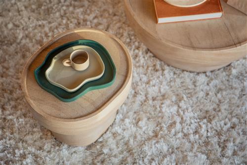 Table d'appoint 'Noble' Ovale - Beige