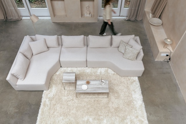 Table basse 'Stray' 41x91 - Grise