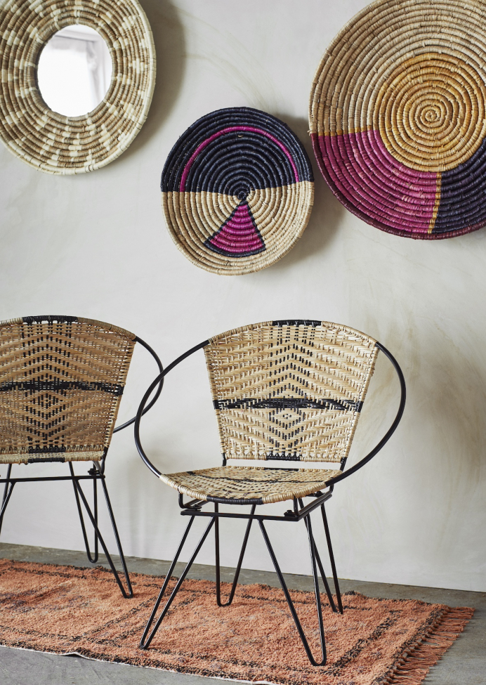 Armchair 'Iron' - Black/nature