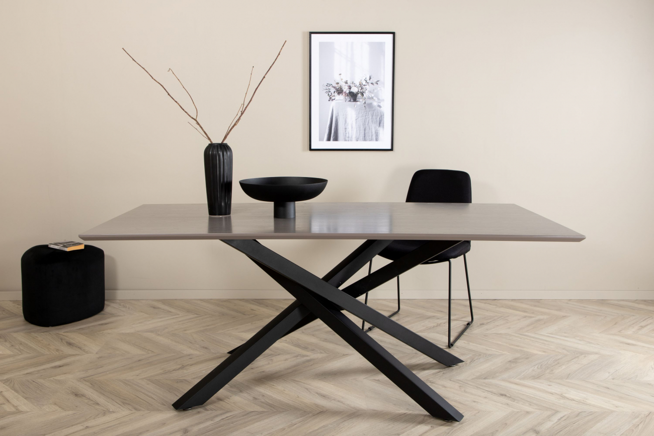 Table à manger 'Skellefteå' 180x90cm - Noir