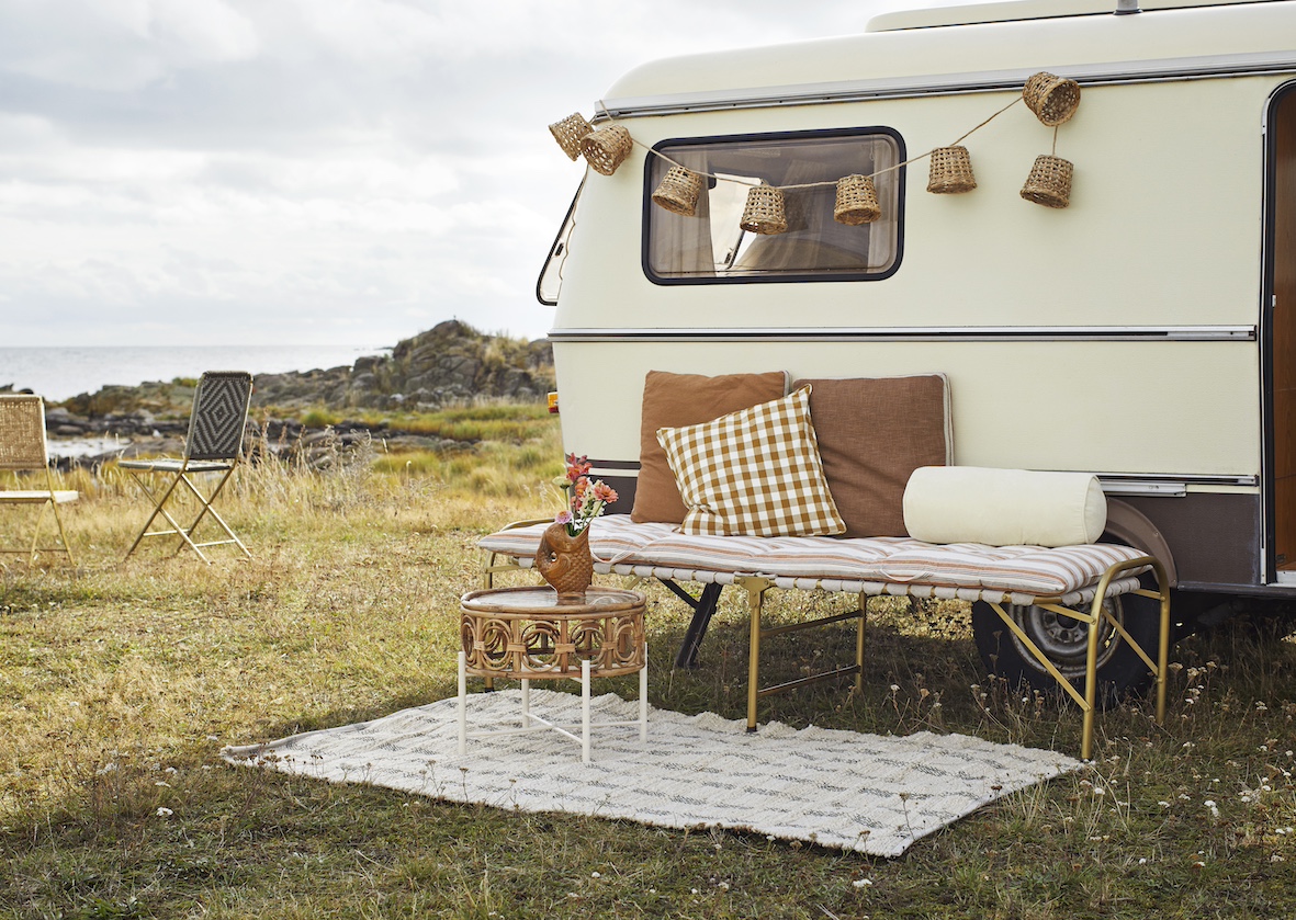 Lit de jour 'Foldable' - Blanc/laiton