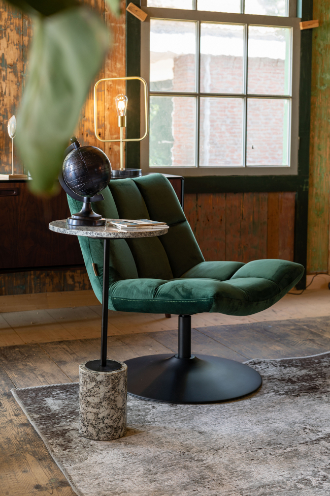 Fauteuil 'Bar' - Velours/Vert