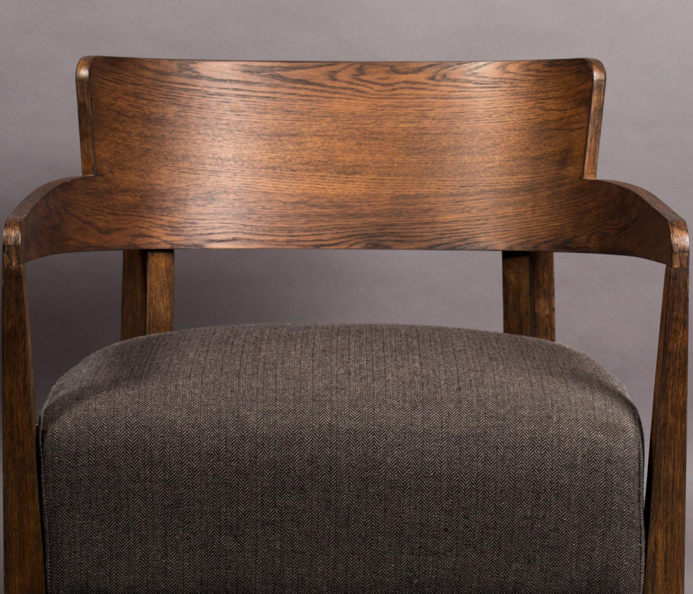 Fauteuil 'Duran' - Gris/Marron