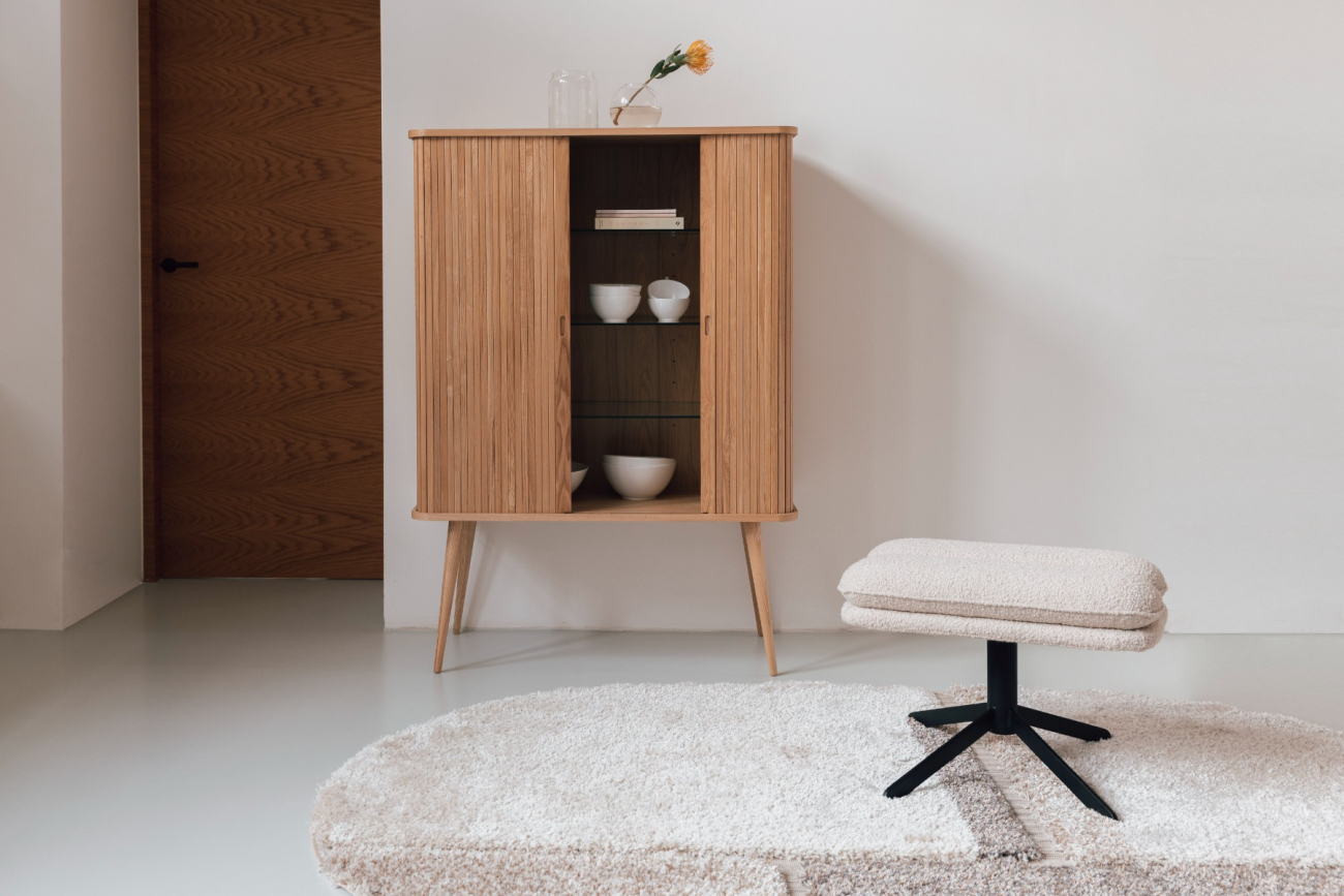 Pouf 'Tyler' - Blanc cassé