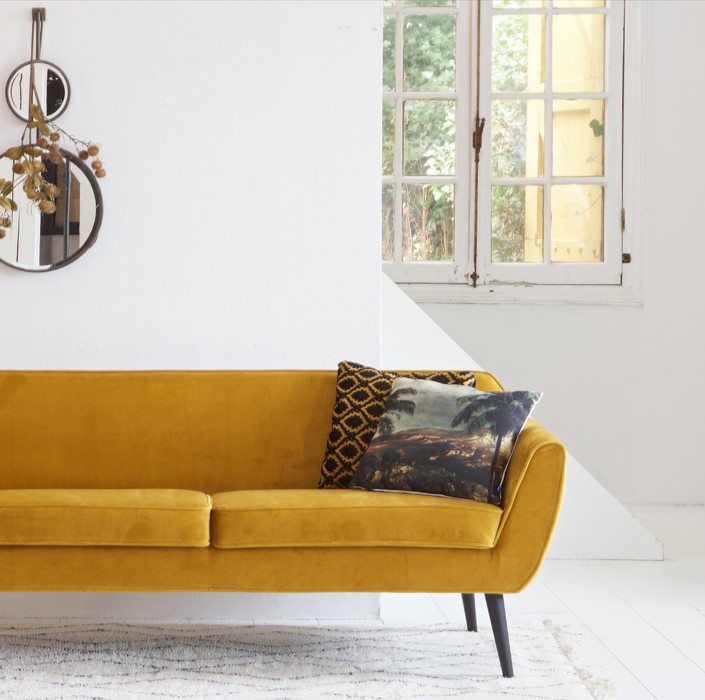 Canapé 'Rocco' - Ocre/Samette
