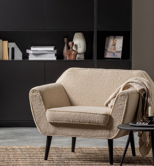 Fauteuil 'Rocco' - Beige/Teddy