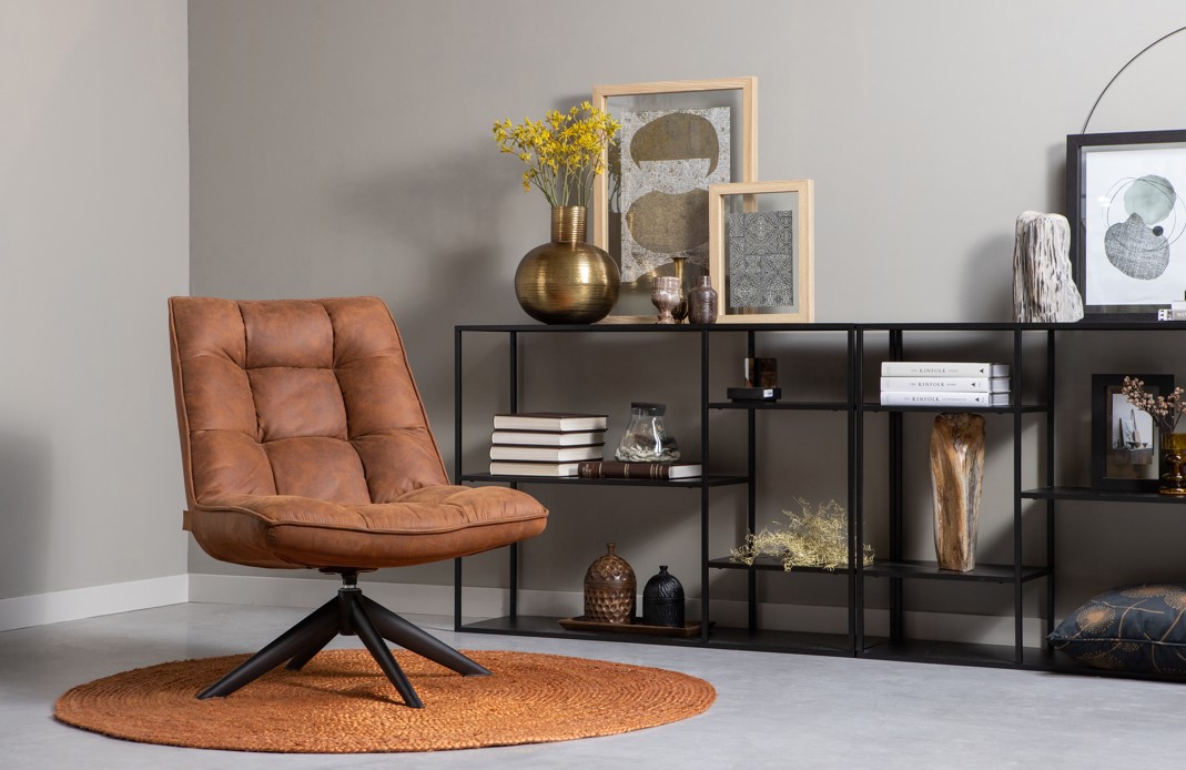 Fauteuil 'Jouke' - Cognac
