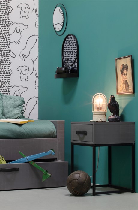 Table de nuit 'Morris' - Gris