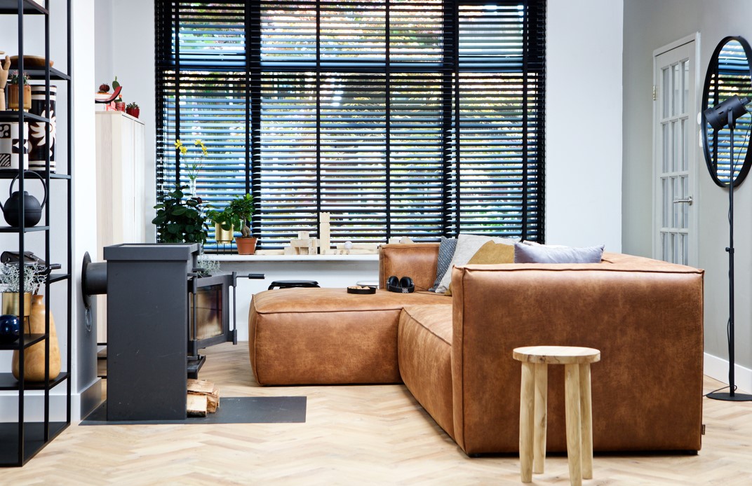 Canapé d'angle 'Bean' - Cognac