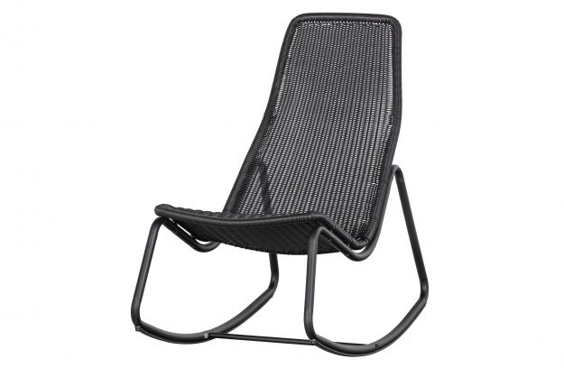 Fauteuil à bascule 'Tom' - Noir