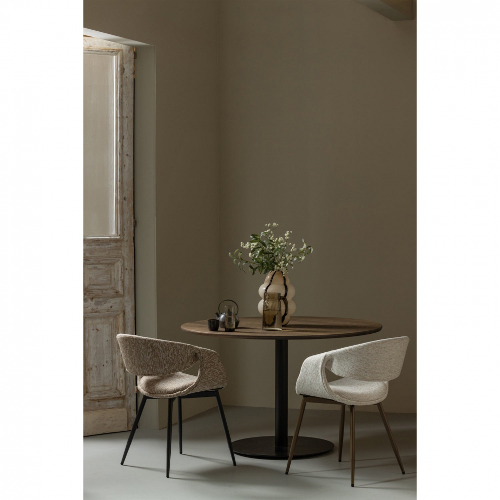 Chaise de salle à manger 'Yossi' - Blanc/Cuivre