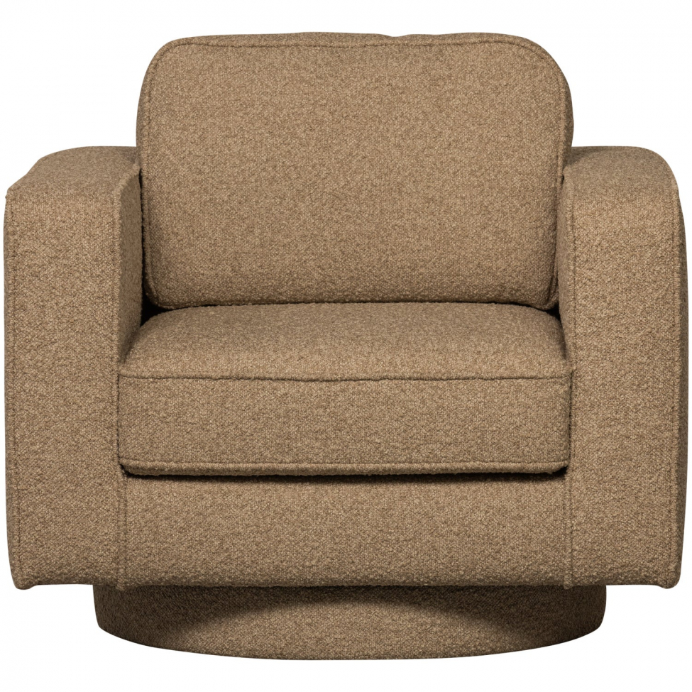 Fauteuil pivotant 'Lazy' - Boucle brune