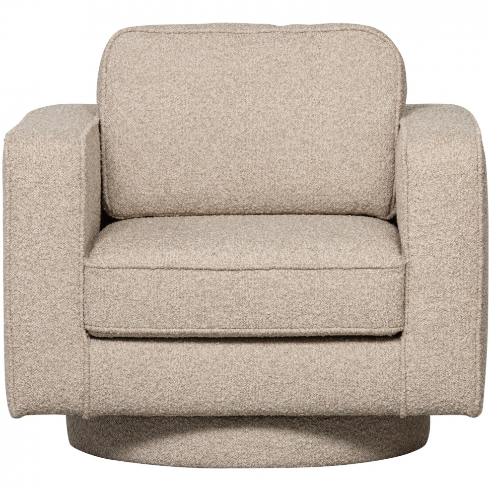 Fauteuil pivotant 'Lazy' - Boucle beige