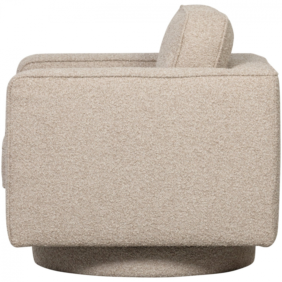 Fauteuil pivotant 'Lazy' - Boucle beige