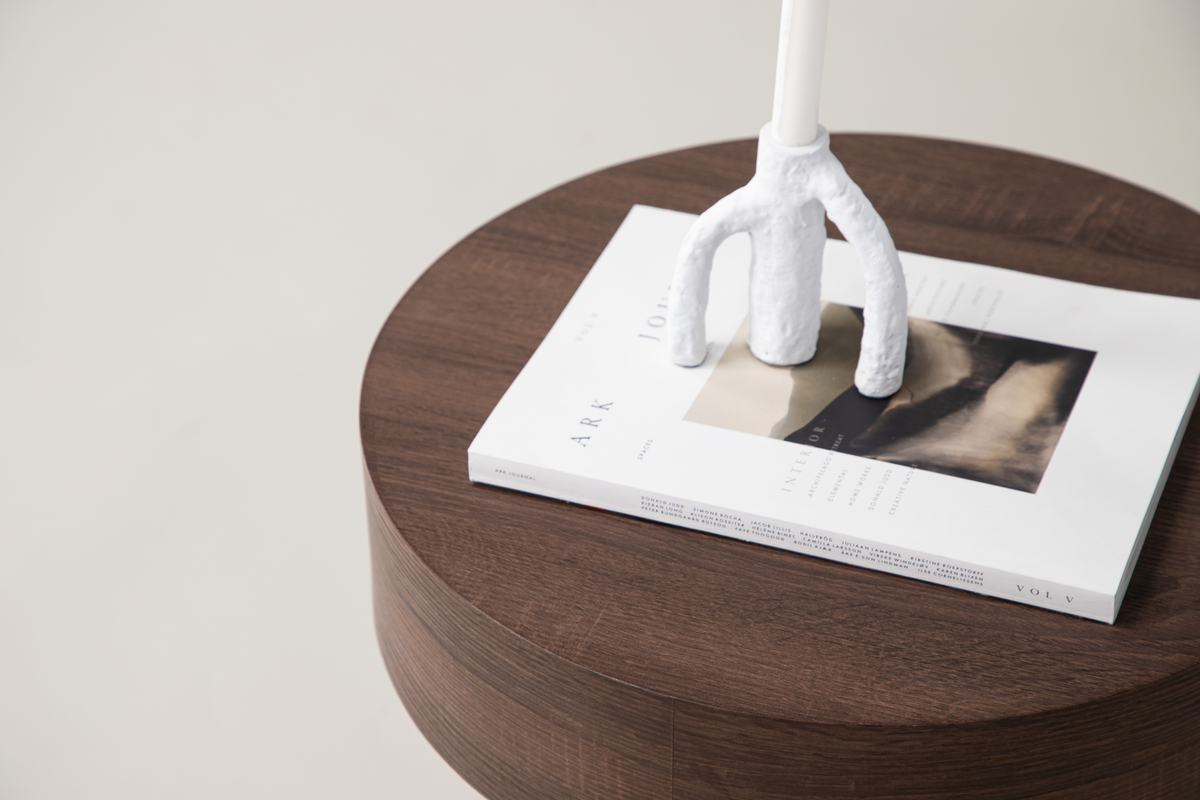 Table d'appoint 'Mariefred' Ronde 50cm - Brun