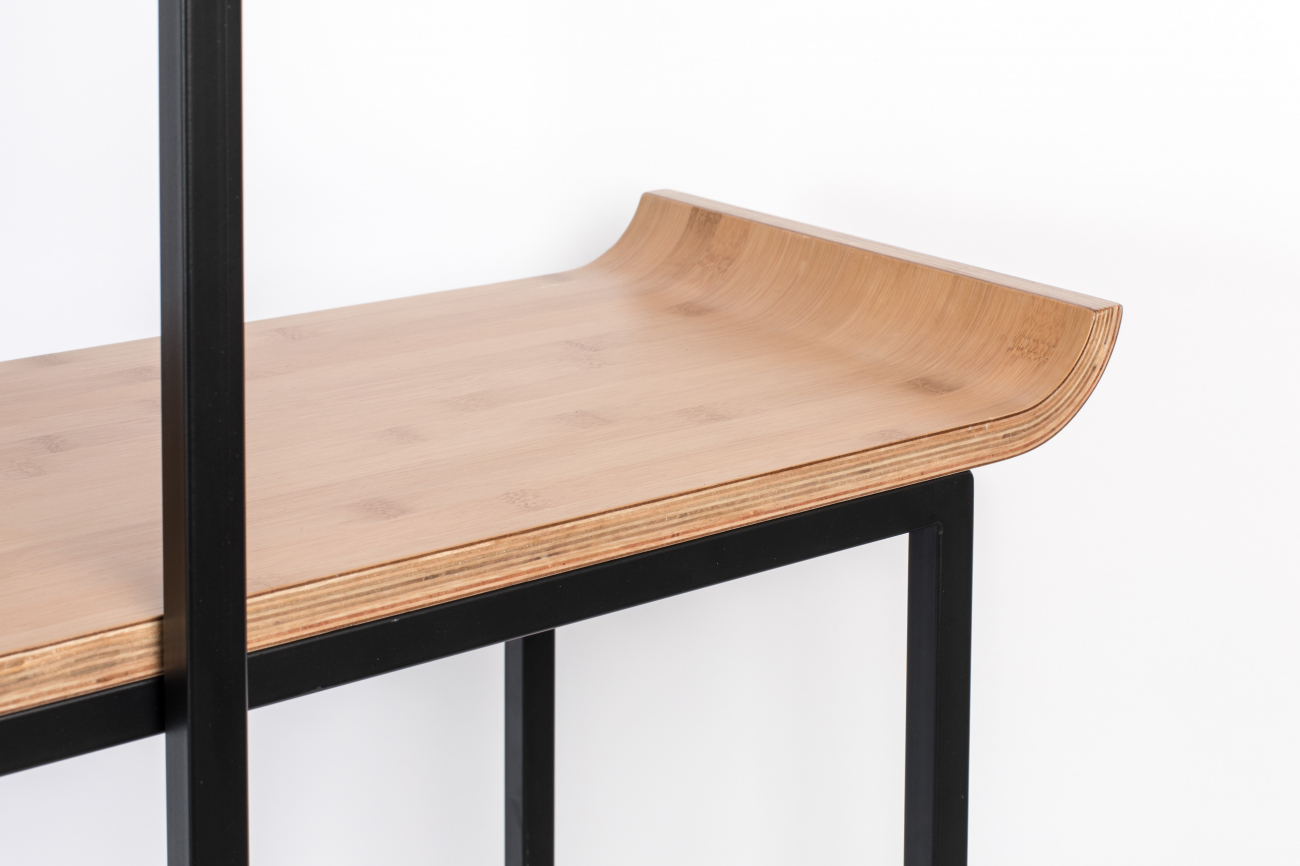 Étagère 'Flodka' - Noir/Bois