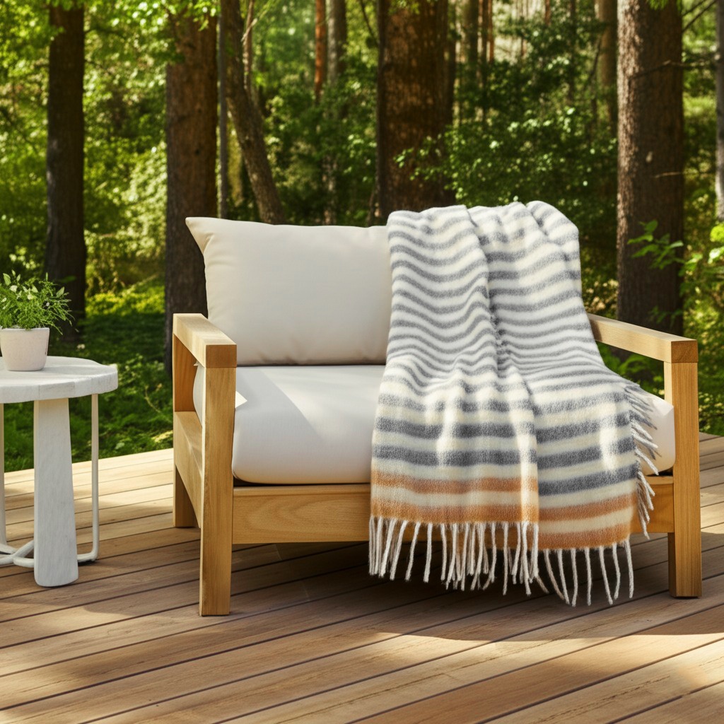 Plaid ' Monica ' 130 x 170 cm - Jaune