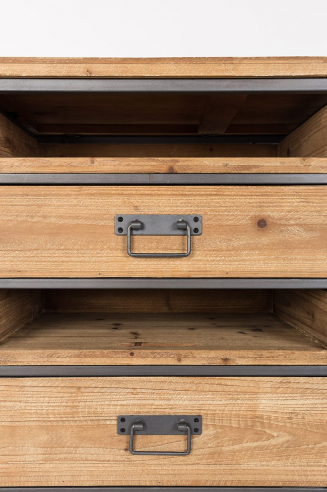 Table d'appoint 'Damian' - Noir/Naturel