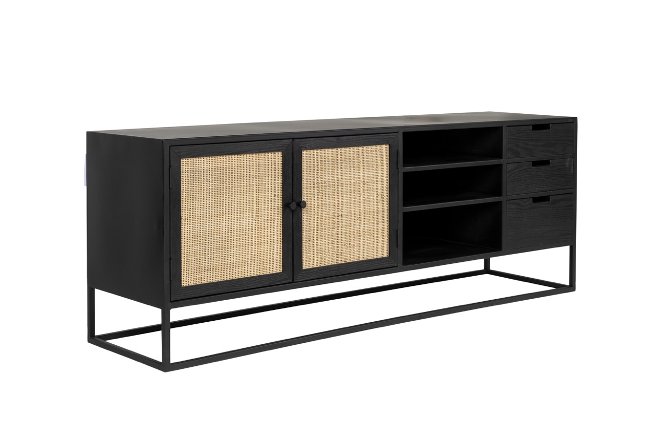 Table d'appoint 'Guuji' - Noir/Beige