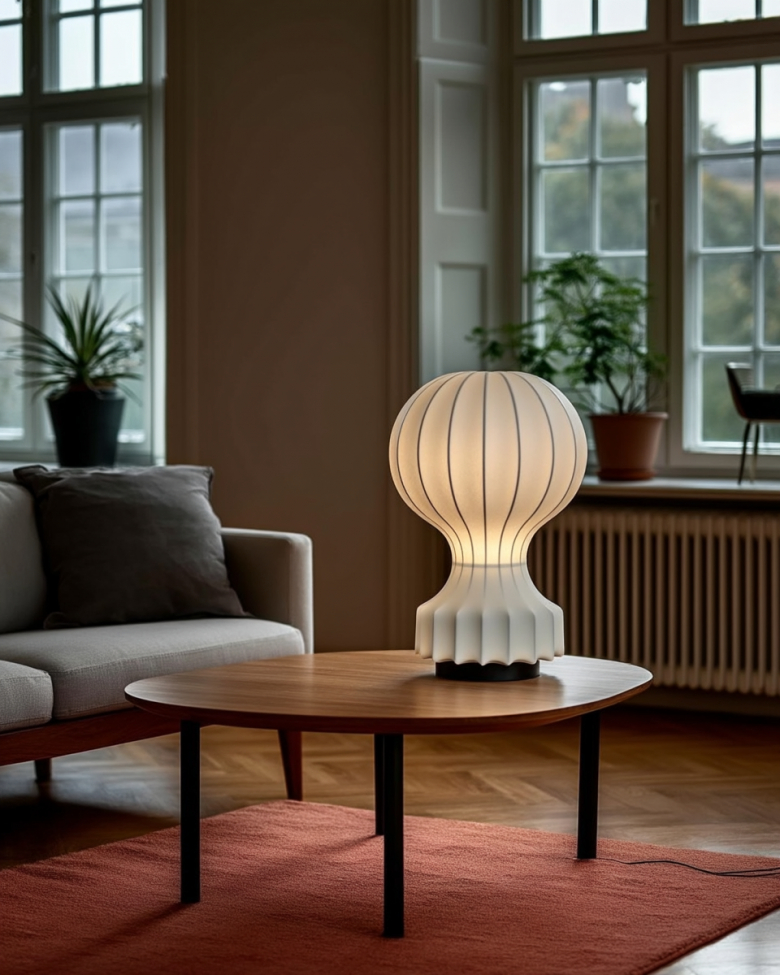 Lampe 'Senigallia' L - Blanc/Noir