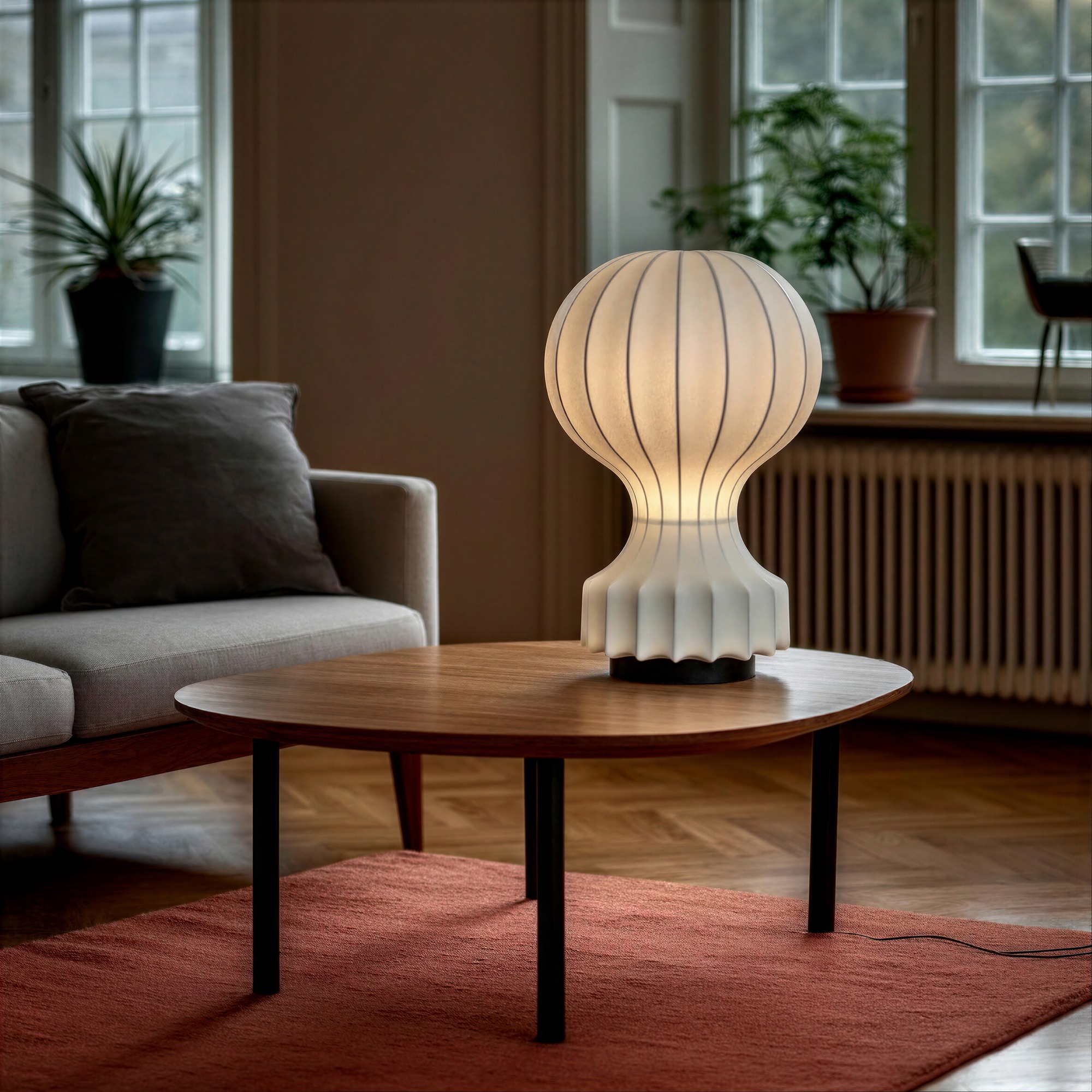 Lampe 'Senigallia' L - Blanc/Noir