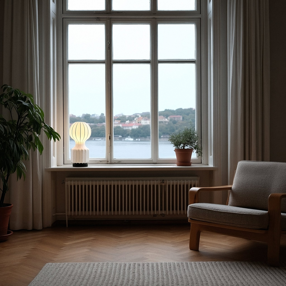 Lampe 'Senigallia' S - Blanc/Noir