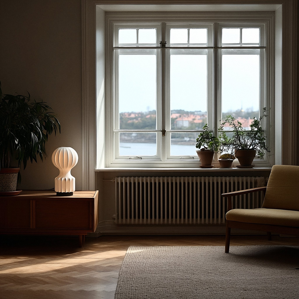 Lampe 'Senigallia' S - Blanc/Noir