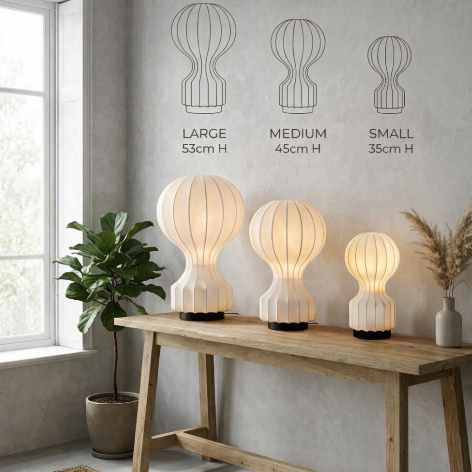 Lampe 'Senigallia' M - Blanc/Noir