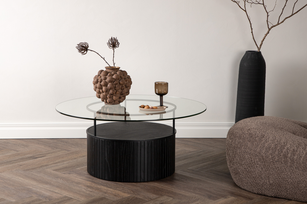 Table basse 'Beisfjord' Ronde 90cm - Noir