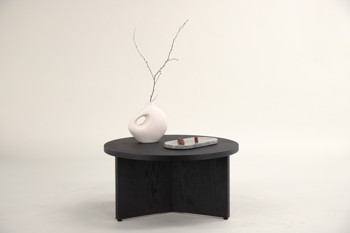 Table basse 'Smögen' Ronde 85cm - Noir