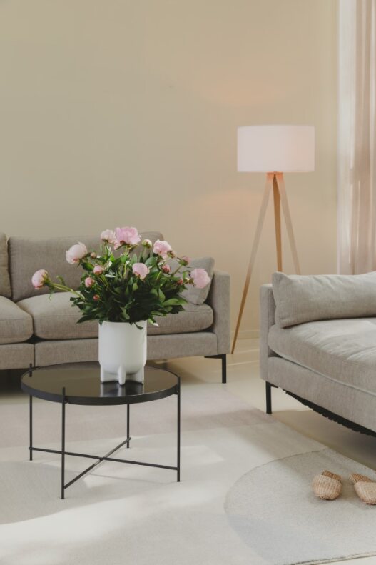 Lampe sur pied 'Tripod' - Bois/Noir