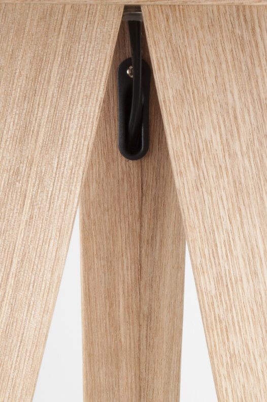 Lampe sur pied 'Tripod' - Bois/Noir