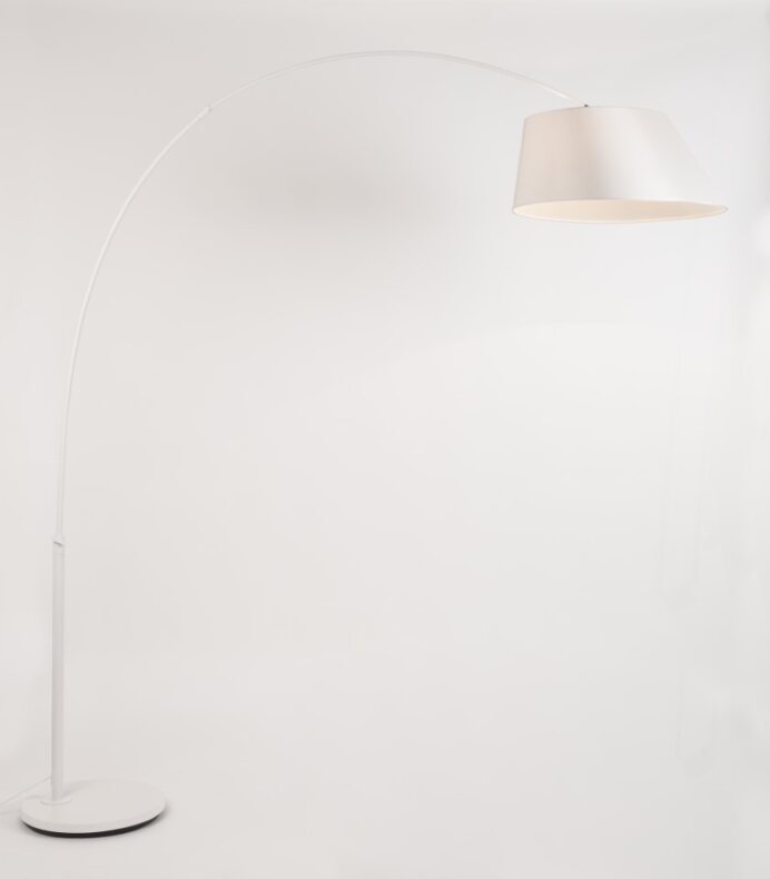 Lampe sur pied 'Arc' - Blanc