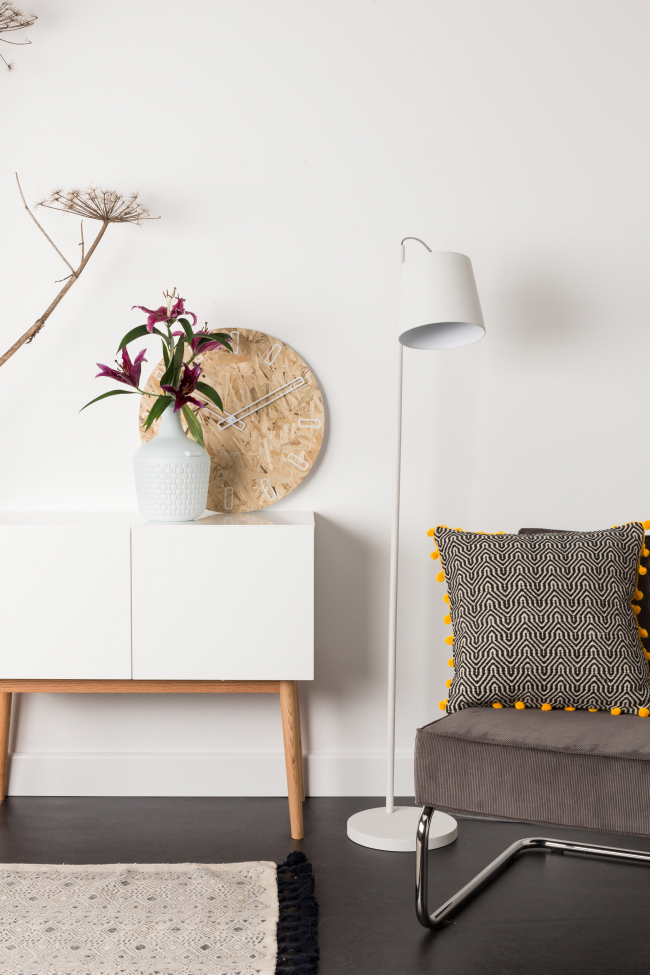 Lampe sur pied 'Buckle Head' - Blanc