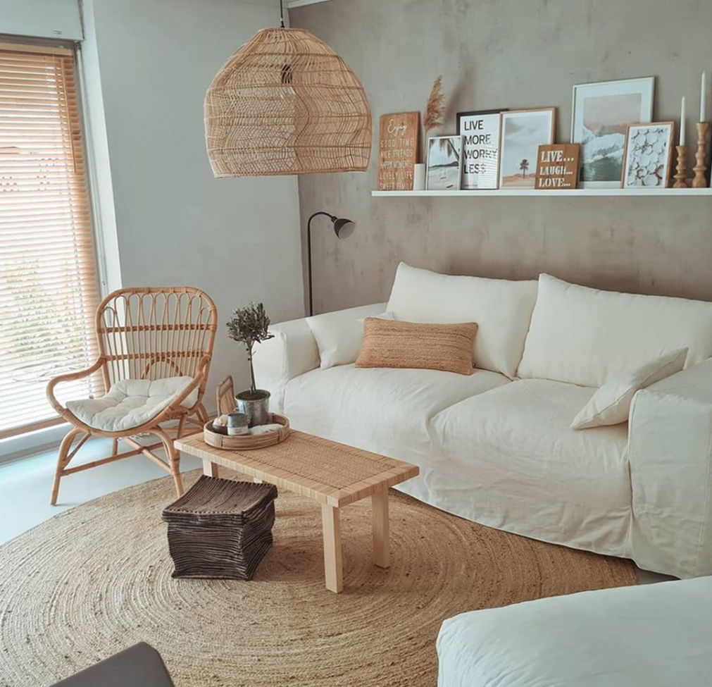 Tapis rond 'Flätan' 120cm - Jute