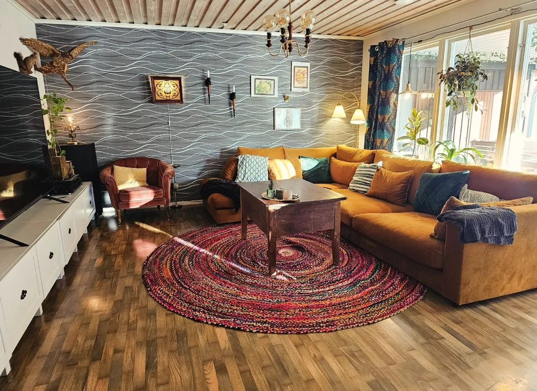 Tapis rond 'Flätan' 160cm - Multicolore