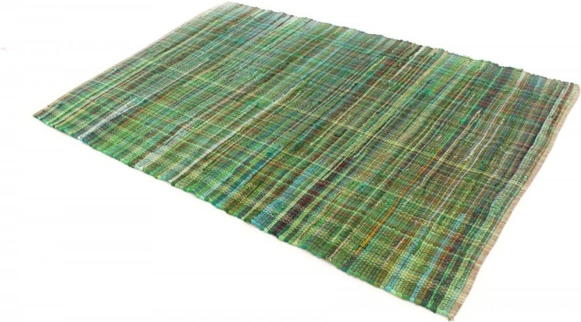 Tapis en chiffons « Home » - Vert
