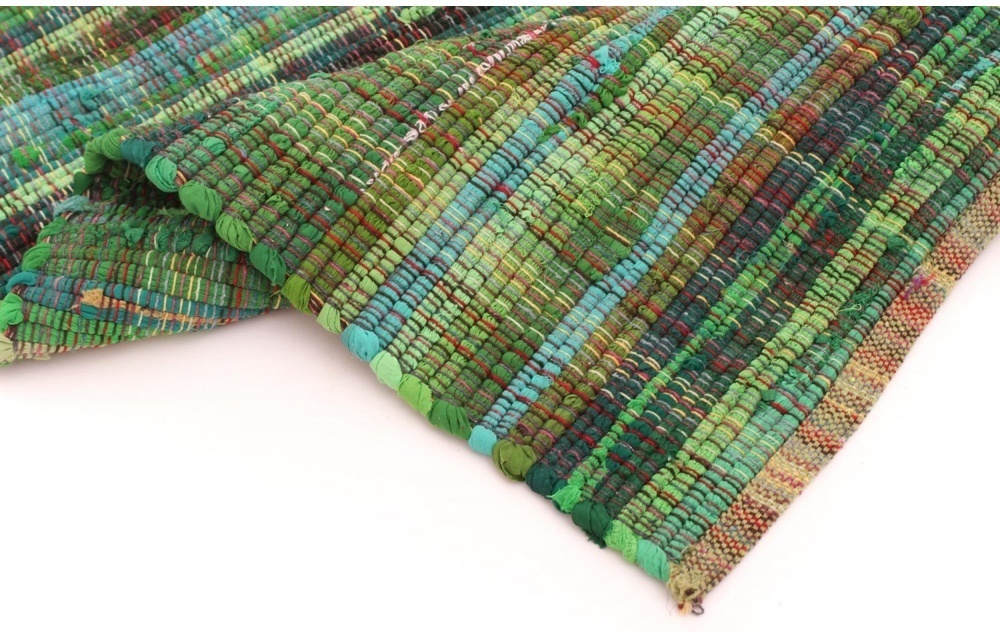 Tapis en chiffons « Home » - Vert
