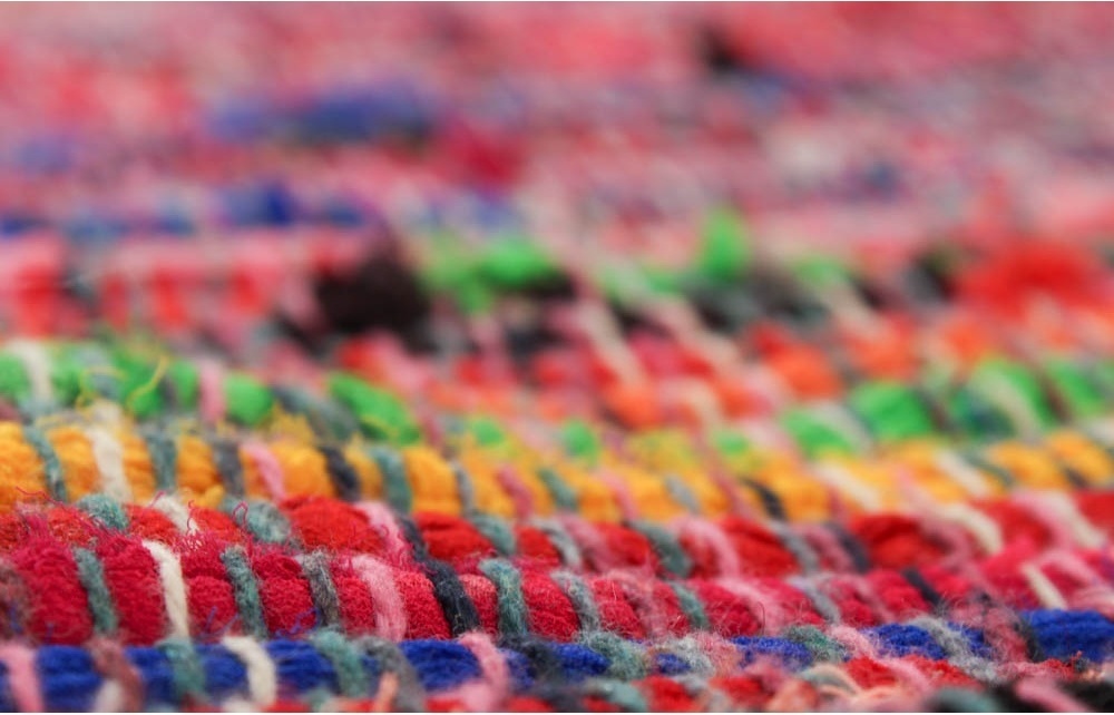 Tapis en chiffons 'Home' – Multicolore