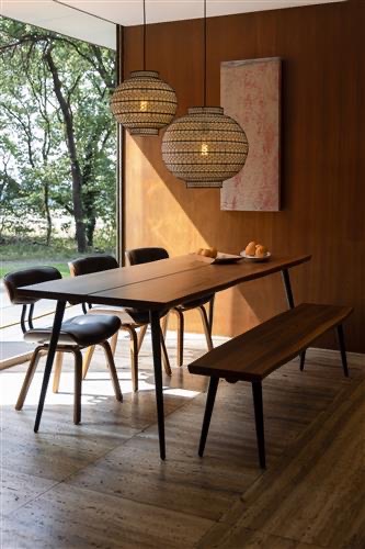 Suspension Ronde 'Ming 45' - Blanc