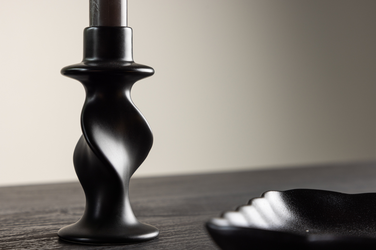 Bougeoir 'Brooks' - Noir